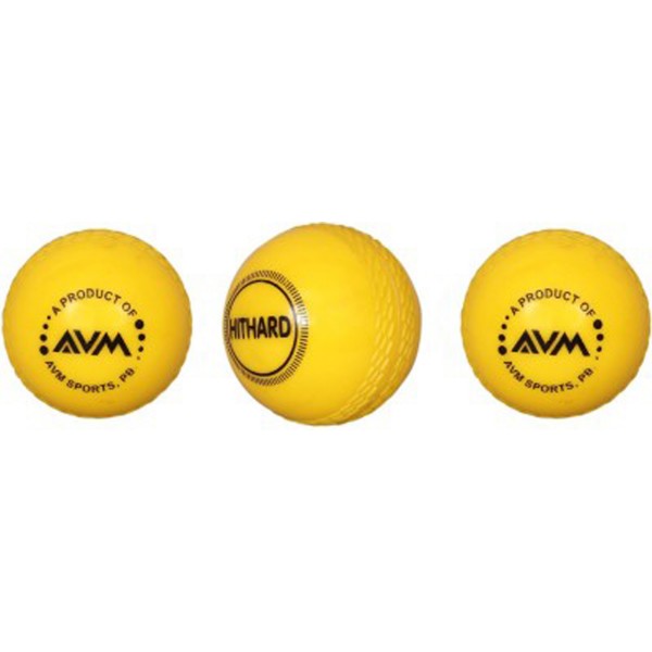 AVM Yellow Wind Cricket Ball (Pack of 3)